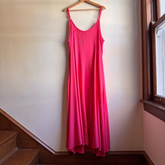 Torrid Women's Pink Maxi Challis Trapeze Dress Size 2X (18-20) NWT - Picture 4 of 8